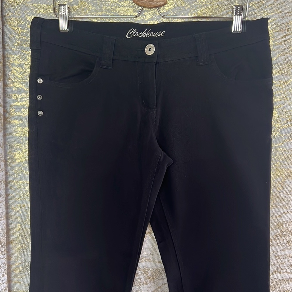 Clockhouse Black Mid Rise Straight Sequins Detailed Jeans Size EU 42 - Picture 4 of 16